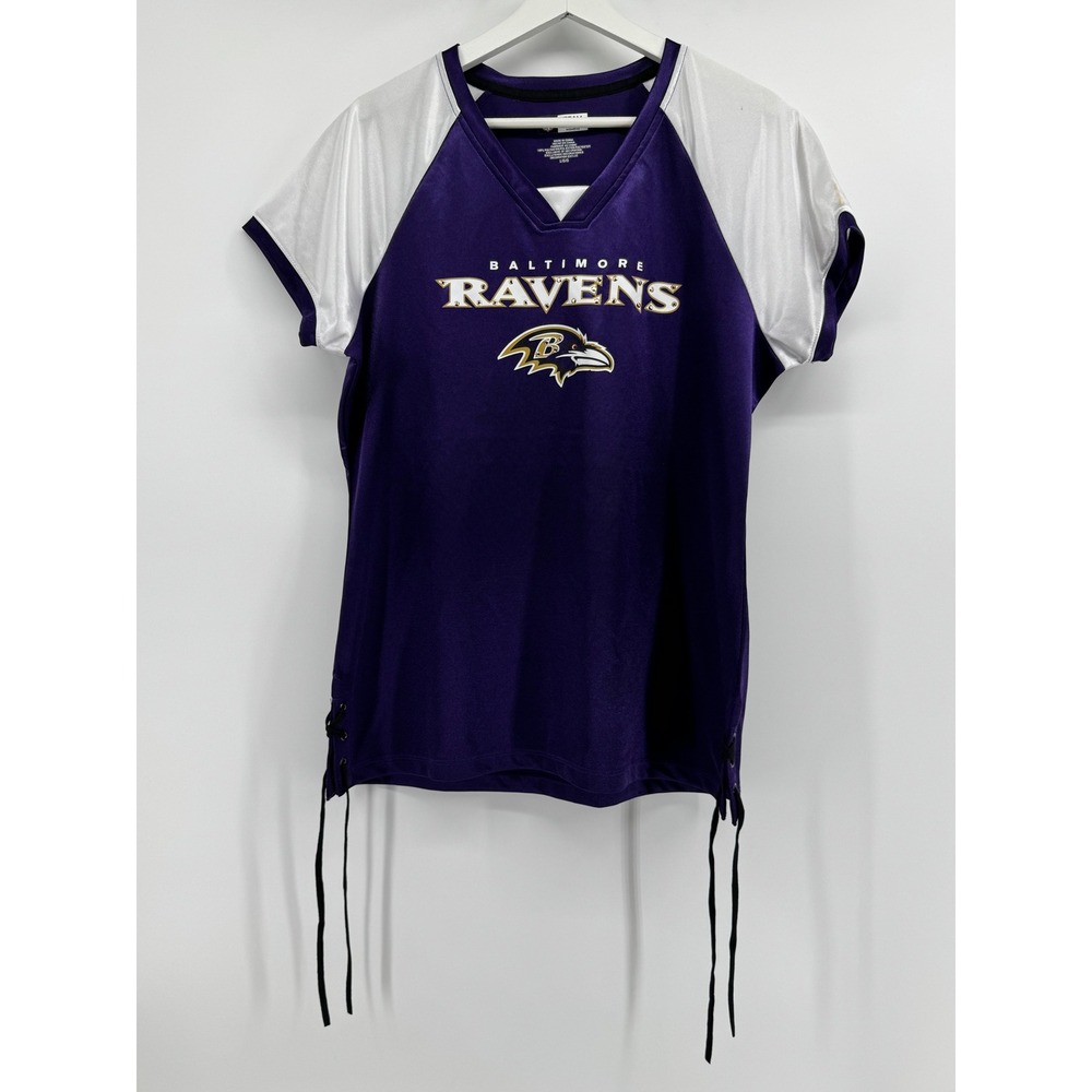 Team Apparel Baltimore Ravens Purple Hockey Style Jersey Women's